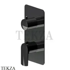 Newform Delta Zero Термостат для душа 2-3-4-5 потока, внешняя часть 69857E.01.093, черный матовый