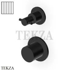 Zucchetti Helm Vertical Термостат для душа на 2-3 потока, внешняя часть ZH5806.XP81G2, brushed total black PVD