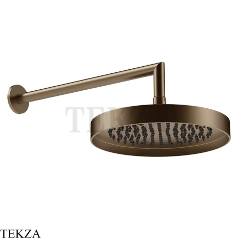 Gessi Incastri Верхняя лейка D25 с кронштейном из стены 63045-761, бронза Coffee