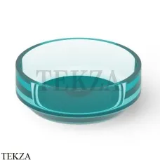 Dea Design Washbasins Раковина настольная круглая Glasstech DD9096 430 R8, Lake Water Blue R8