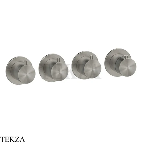 Gessi 316 SHOWER Термостат для душа на 3 выхода, внешняя часть 54336-239, Steel Brushed