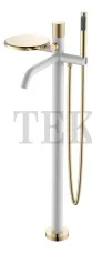 Boheme Stick Смеситель для ванны напольный, комплект Stick 129-WG.2 White DIAMOND Gold