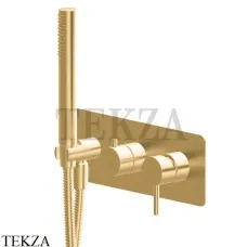 Newform X-Steel 316 Душевой комплект смеситель 2 потока, ручной душ, сталь 69679EX.59.097, PVD Brushed gold