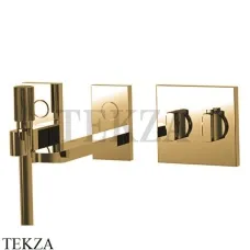 FIMA Carlo Frattini Switch Термостат для душа с изливом и лейкой, внешняя часть, Brushed gold