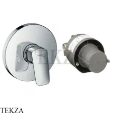Hansgrohe Logis Смеситель для душа однорычажный, с встраиваемой частью 71666000, хром глянец Hansgrohe Logis Смеситель для душа однорычажный, с встраиваемой частью 71666000, хром глянец