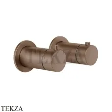 Gessi Ingranaggio-Anello Термостат для душа на 3 потока, внешняя часть 63335-708, Copper Brushed