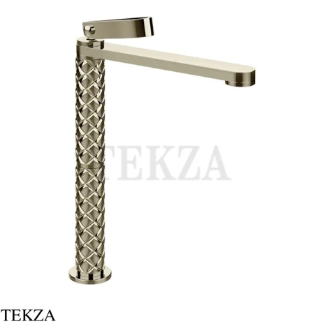 Gessi Pelle Laccetto Смеситель для раковины высокий, с донным клапаном, 78353-720, Nickel PVD