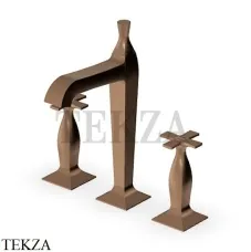 Zucchetti Bellagio Смеситель для раковины высокий, с донным клапаном ZB1426.P21, brushed chocolate PVD