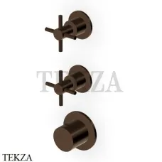 Zucchetti Helm Термостат для душа на 2 потока, внешняя часть ZHM802.XP21, brushed chocolate PVD