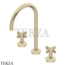 Ritmonio Diametro35 Cross Смеситель для раковины, без гарнитура PR53AE202 F37, Frosted Champagne