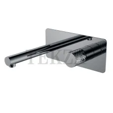 Boheme Stick Смеситель для раковины из стены, комплект Stick 125-SGM Shine Gun Metal DIAMOND