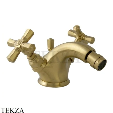 Nicolazzi TEIDE FOUR Смеситель для биде, с донным клапаном 1934OS45, Brushed brass