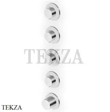 Zucchetti Helm Термостат для душа на 4 потока, внешняя часть ZHE804.X, нержавеющая сталь brushed