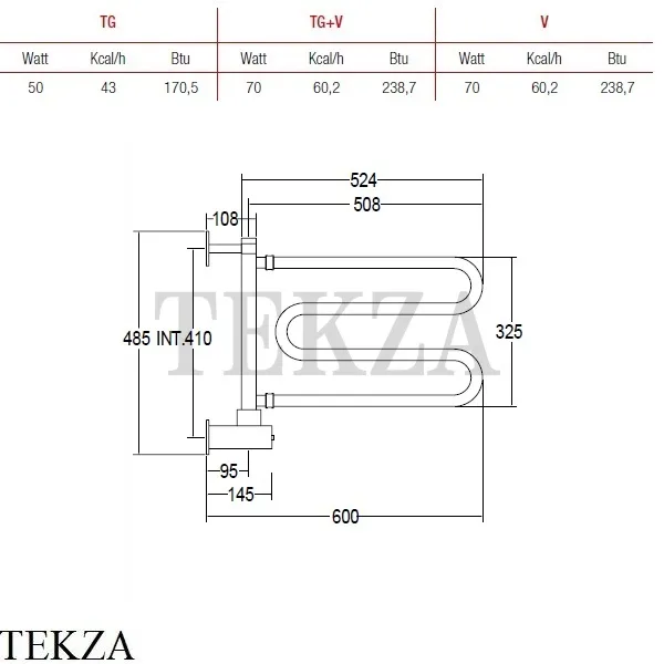 Margaroli Vento 510 Полотенцесушитель электрический BOX, хром глянец