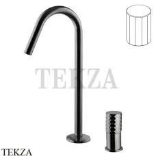 FIMA Carlo Frattini Spillo TECH V Смеситель для раковины, с донным клапаном F3271TNCVCS, Brushed black chrome