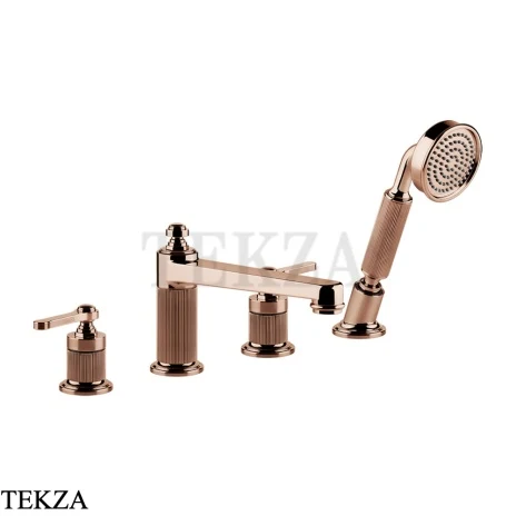 Gessi VENTI20 Смеситель на борт ванны, с гарнитуром 65045-030, Copper PVD