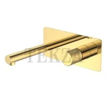Boheme Stick Смеситель для раковины из стены, комплект Stick 125-GG.4 Gold SPIRALE