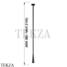 Gessi CONO Излив для раковины потолочный под размер 45199-706, Black Metal (снято с производства)