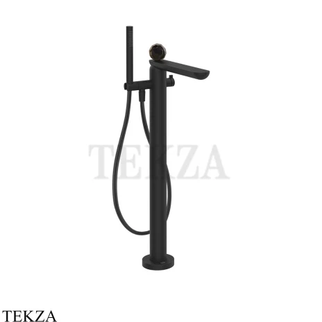 Gessi Perle Смеситель для ванны напольный, внешняя часть 74229-299, черный матовый