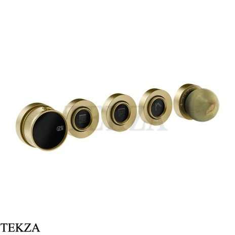 Gessi Perle Термостат для душа на 3 потока, внешняя часть 74534-727, шампань Brushed