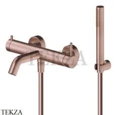 Newform X-Steel 316 Смеситель для ванны наружный, с гарнитуром 69641CX.59.067, PVD Brushed copper bronze