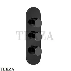 Gessi Ingranaggio-Anello Термостат для душа, 2 потока, внешняя часть 43064-706, Black Metal