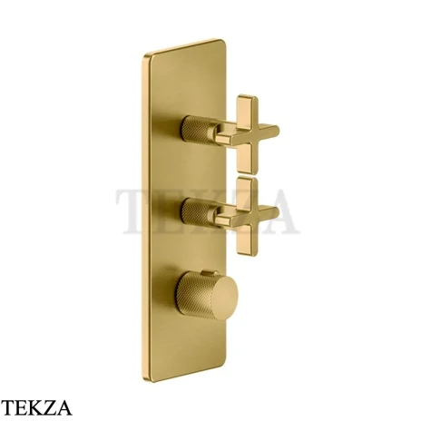 Gessi INCISO WELLNESS Термостат 2 выхода, внешняя часть 58224-716, Gold Br. PVD