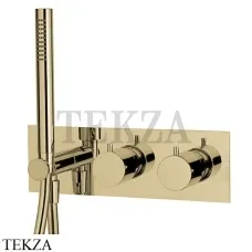 FIMA Carlo Frattini Spillo UP Термостат для душа, 2 потока, с гарнитуром, внешняя часть F3049WX3HS, Brushed Champagne