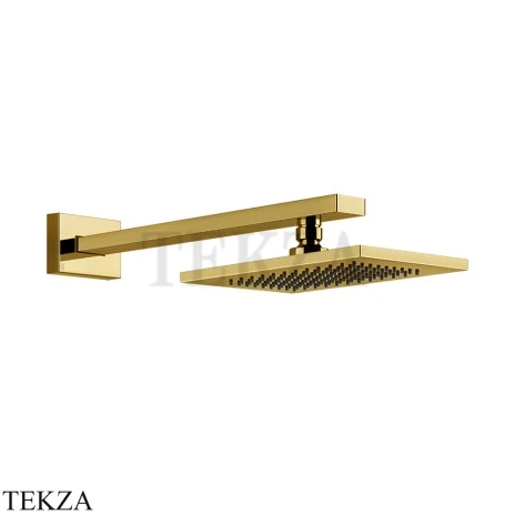 Gessi Rettangolo shower Верхний душ с кронштейном 20148-246, Gold PVD