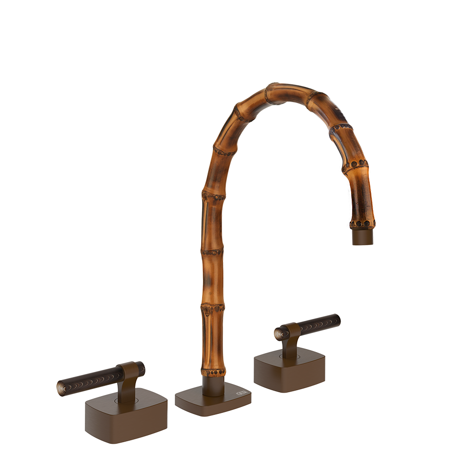 Gessi Jacqueline Смеситель для раковины на 3 отв., без донного клапана 77215-845, бронза Dark Brush