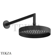 Gessi Inverso Diamantato Верхняя лейка с кронштейном D21,8 см 63448-299, Black XL