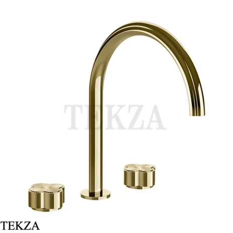 Gessi Ludovica Смеситель для раковины высокий crystals, без гарнитуры 76316-710, шампань глянец