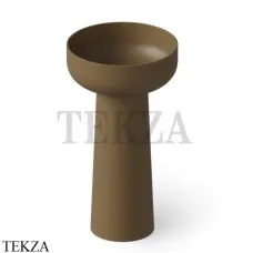 Dea Design Pedestal Basin Раковина напольная круглая Solid Surface DD2027 480 1, Dark Camel №1