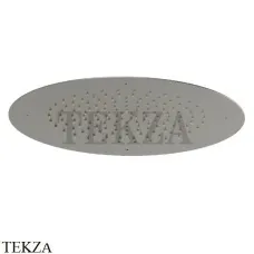 Newform Душевая лейка круглая стальная с дождевой струей 682.M0.070, Titanium Satin