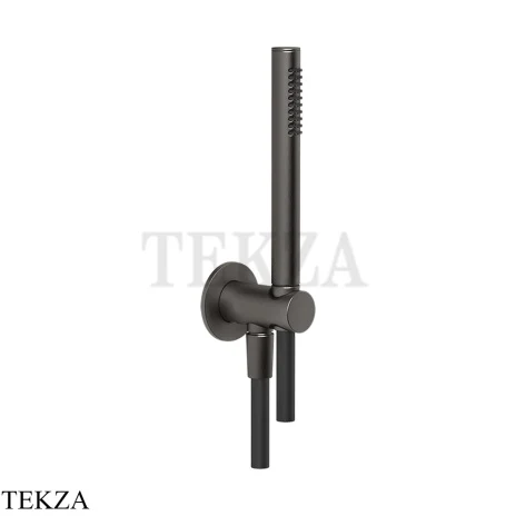 Gessi ANELLO Душевой комплект, стержневая лейка 63329-707, Black Metal Brushed PVD