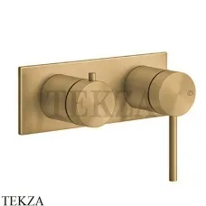 Gessi 316 SHOWER Смеситель для душа с переключателем, внешняя часть 54079-727, Brushed Brass Gessi 316 SHOWER Смеситель для душа с переключателем, внешняя часть 54079-727, Brushed Brass