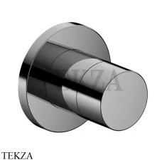 Keuco IXMO Pure Вентиль запорный, 3 потока, круг, внешняя часть 59549130001, Хром черный шлифованный