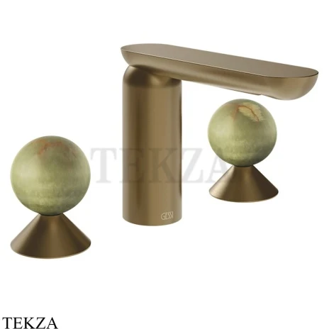 Gessi Perle Смеситель для раковины на 3 отв., без гарнитура 74555-791, бронза Deep