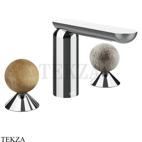 Gessi Perle Смеситель для раковины на 3 отв., без гарнитура 74365-031, хром глянец