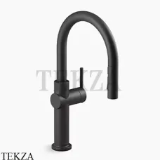 Kohler CRUE Смеситель для кухни с душем, 2 типа струи K-22972-BL, Matte Black