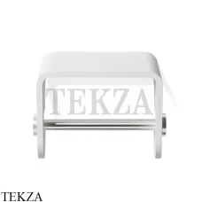 Decor Walther Stone White TPH4 Держатель туалетной бумаги с крышкой 0974555, белый матовый-stainless steel