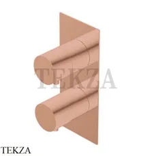 Ritmonio Diametro35 S Термостат для душа 2-3 потока, внешняя часть PR47HG101 F36, Frosted Rose Gold