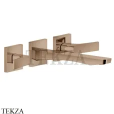 Gessi RILIEVO Смеситель для раковины на 3 отверстия, внешняя часть 59090-030, Copper глянец