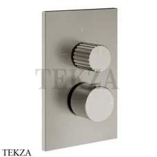 Gessi Incastri Термостат для душа 2 потока, внешняя часть 75135-149, Finox Brushed Nickel