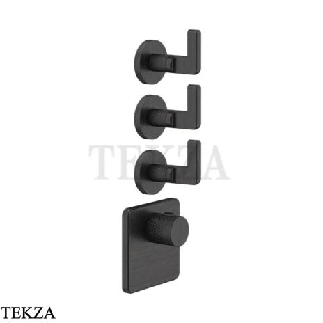 Gessi INCISO WELLNESS Термостат 3 выхода, внешняя часть 58216-187, Aged Bronze