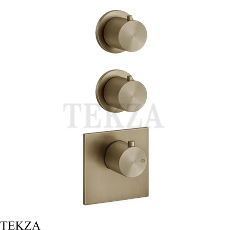 Gessi 316 WELLNESS Термостат 2 потока, внешняя часть 54504-791, Deep Bronze Brushed PVD