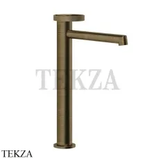 Gessi ANELLO Смеситель для раковины высокий, длинный, без донного клапана 63306-713, Antique Brass
