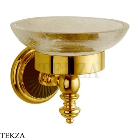 Boheme Palazzo Мыльница настенная 10153, золото глянец, тёмный керамический декор
