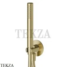 Newform Душевой комплект с ручной лейкой стержневой INOX 69645X.59.097, PVD Brushed gold