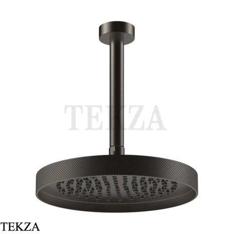 Gessi Inverso Diamantato Верхняя лейка D25,0 см с кронштейном под размер 63653-707, Black Metal Brushed PVD
